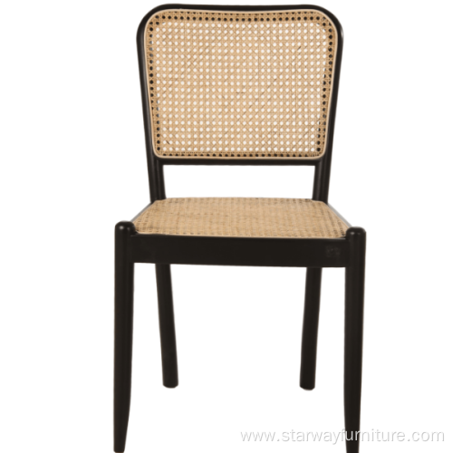 Hot Sale Restaurant Wood Chair Rattan Dinning Chair